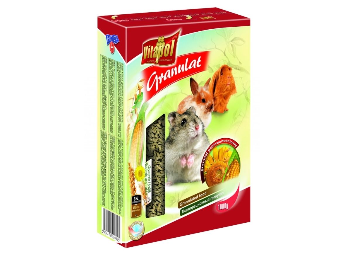 Vitapol zvp-1002, Hø, 1 kg, Hamster, Kanin, vitamin B, vitamin C, vitamin D, vitamin E, vitamin K