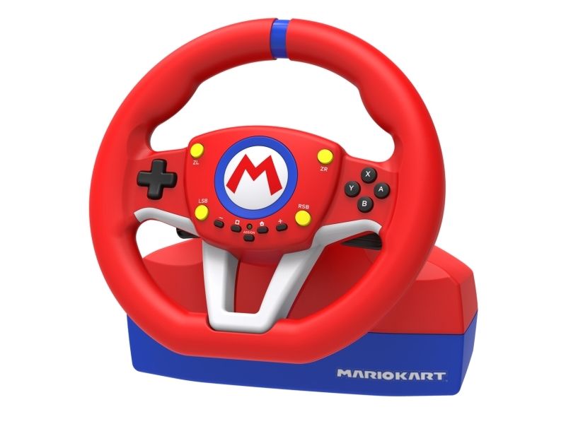 Hori Mario Kart Racing Wheel Pro Mini - Rat Og Pedalsæt - Kablet - For Nintendo Switch