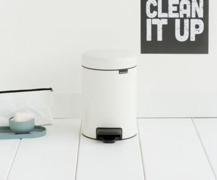 Brabantia Newicon - Skraldespand - Fliplåg - 3 L - Fodpedal - Hvid