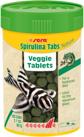 Sera Spirulina Tabs Nature, Aquarienfische, Trockenfischfutter, Tablette, Vitamin A, Vitamin B1, Vitamin B2, Vitamin C, Vitamin D3, Vitamin E, 38,9%,