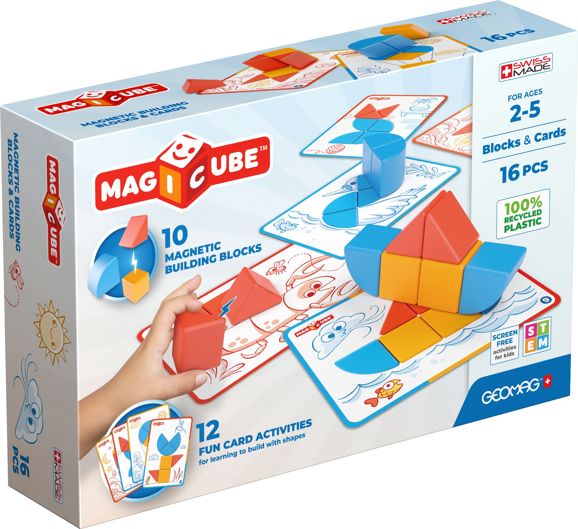 Geomag Magnetiniai kaladeles - Kaladeles ir korteles (16 vnt.)