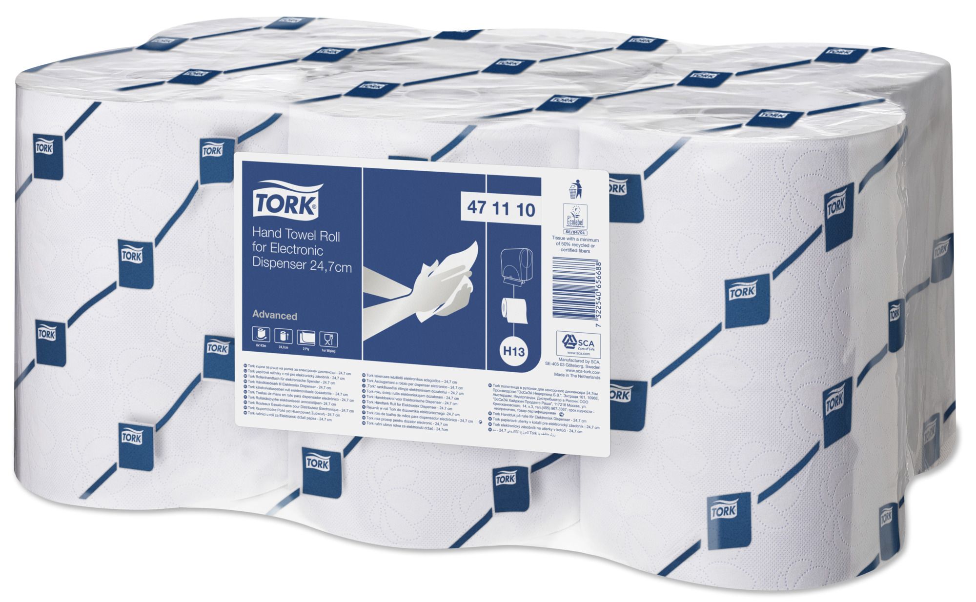 Tork 471110, Hvid, 1,84 kg, Plast, 247 mm, 145,2 m, 19,3 cm