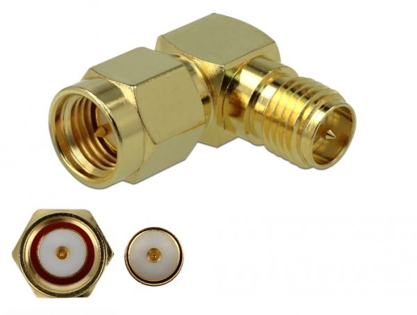 Delock 89967, Sma, Sma, Rp-Sma, Buchse, Buchse, 90°