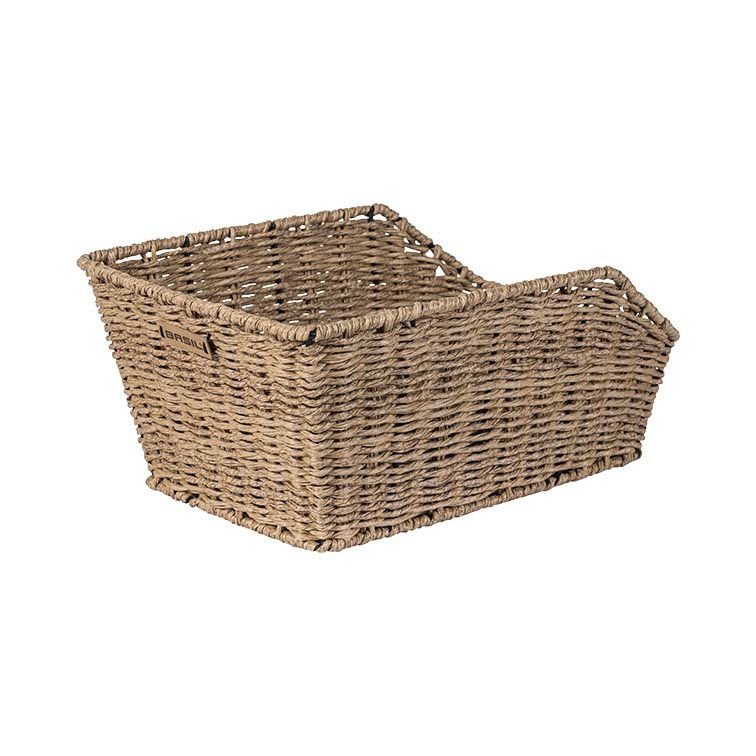 Basil Cento, Bagside, Cykelkurv, Plast, Rattan, Brun, 5 Kg, 470 Mm