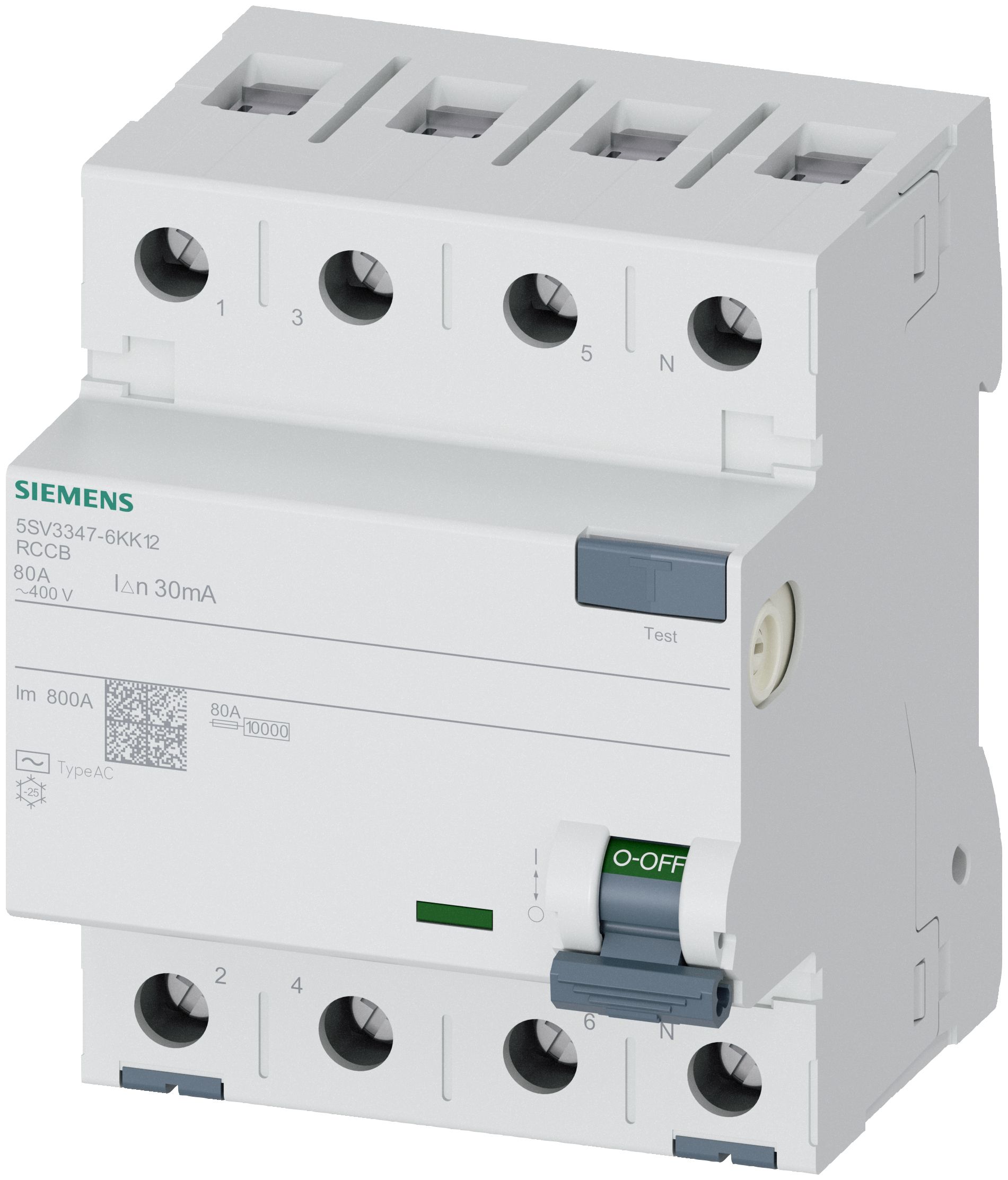 Hpfi 4-polet type a 80a 30 ma 400vac sigres - aggressive omgivelser