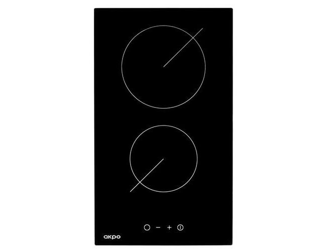 Akpo Pka 30 830/2, Sort, Hvid, Indbygget, 30 Cm, Keramisk, 2 Zone(S), 2 Zone(S)