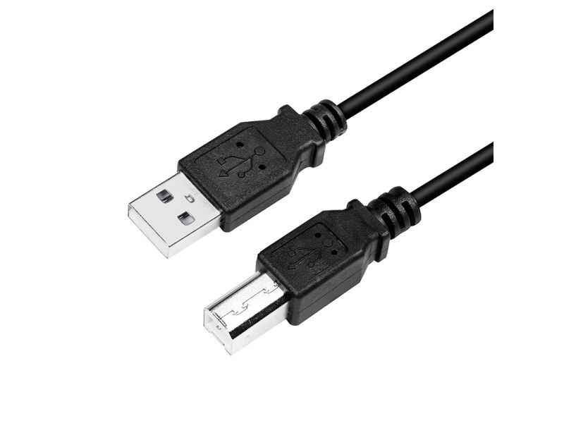 LogiLink CU0009B, 5 m, USB A, USB B, USB 2.0, 0,48 Gbit/sek., Sort