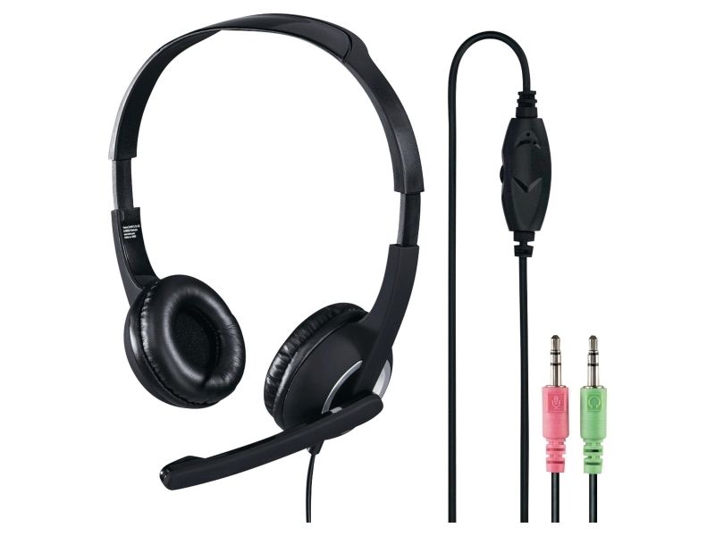 Hama "Hs-P150" - Headset - På Øret - Kablet - Sort, Sølv