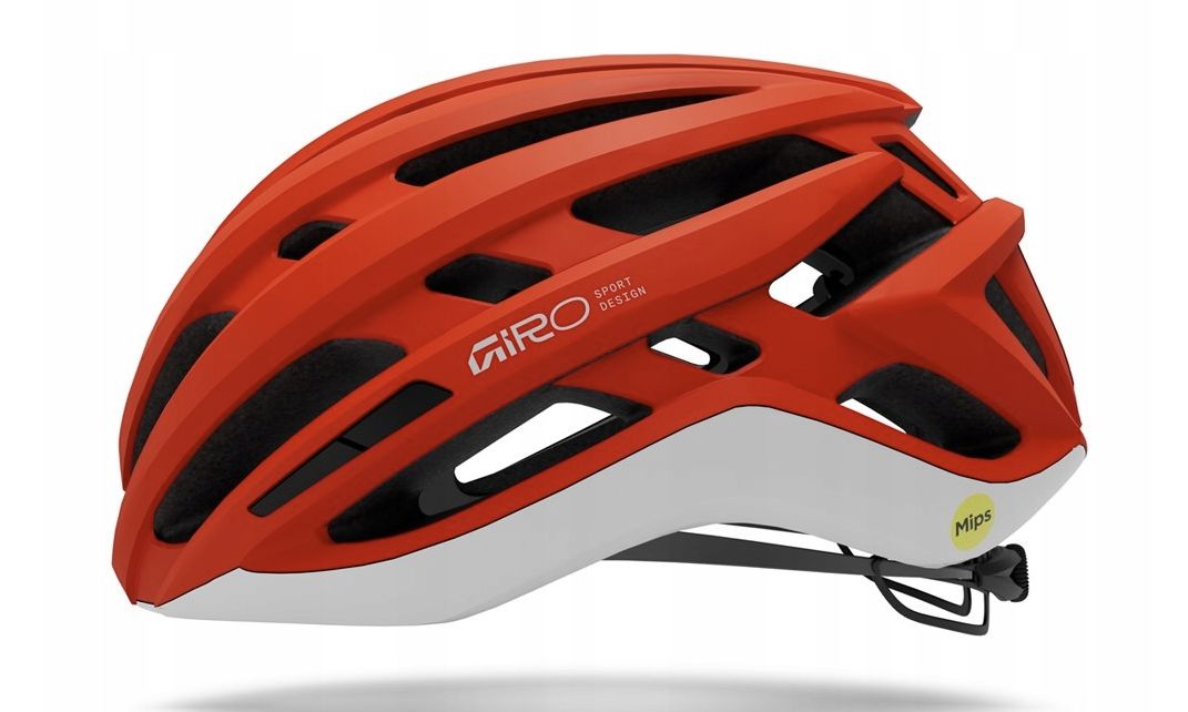 GIRO Agilis MIPS Cykelhj&auml;lm -  L (59-63 cm) - Mattr&ouml;d & Vit