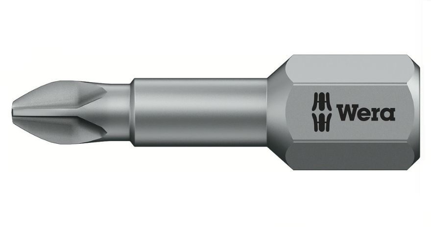 Wera 851/1 TZ, 1 stk, Phillips, PH 2, 25 mm, 3 g, 25,4 / 4 mm (1 / 4)