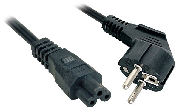 Lindy 2m, CEE 7/7 - IEC 320 C5, 2 m, CEE7/7, C5-kontakt | EL Artiklar - Kablar och ledningar - Förlänga kabel och trådar | GameStuff