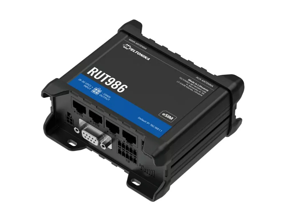 Teltonika RUT986 - Industrial Global LTE Cat 4 Router | Datortillbehör - Nätverk - Routrar & Firewalls | GameStuff