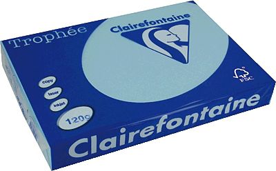 Farvet papir, Clairefontaine Trophée, A4, 120 g/m2, mørkeblå, pakke med 250 stk