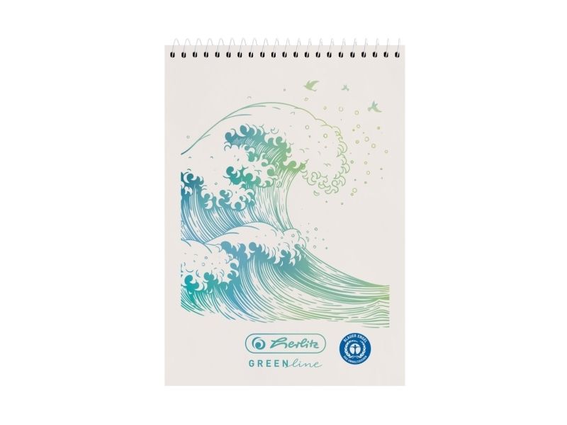 Herlitz Greenline, Muster, Weiß, A7, 50 Blätter, Kariertes Papier, Erwachsener