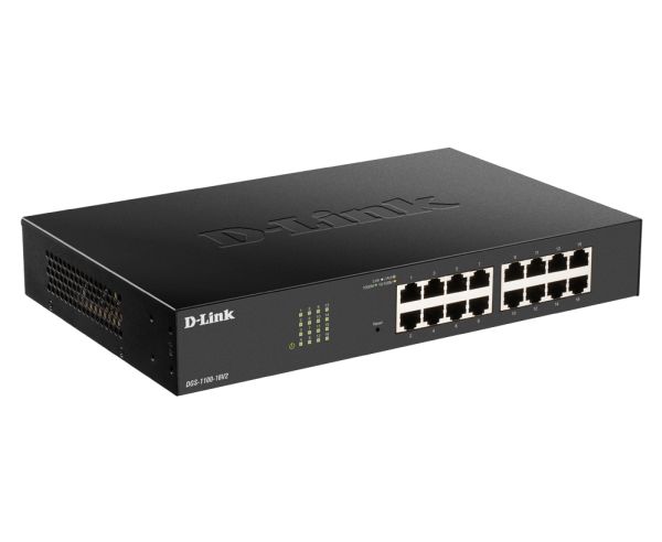 D-Link Dgs 1100-24Pv2 - Switch - Smart - 24 X 10/100/1000 (12 Poe) - Desktop, Monterbar På Stativ - Poe (100 W)