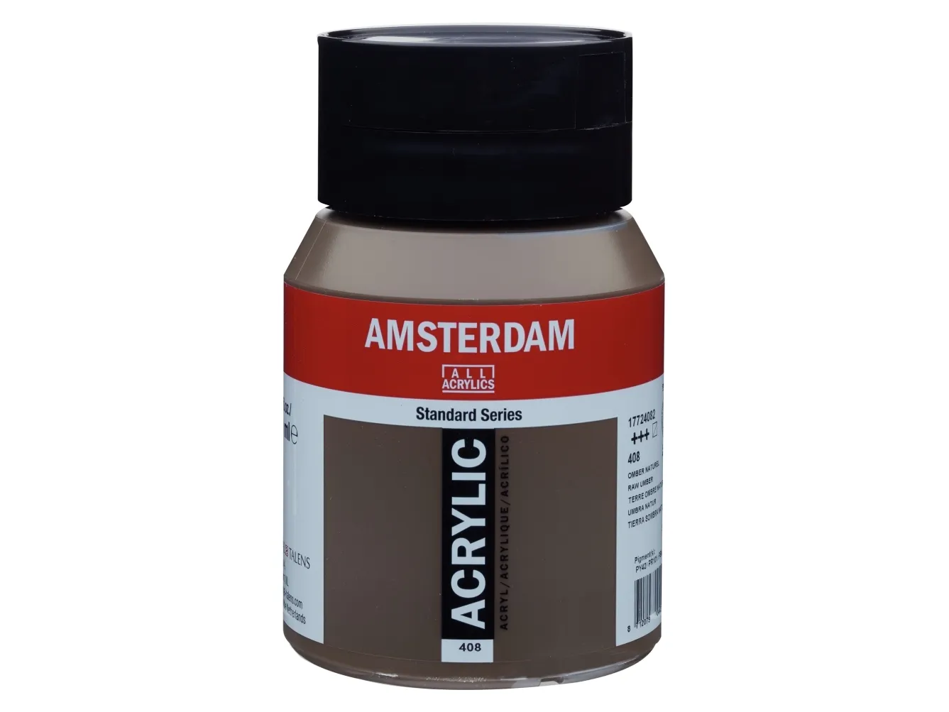 Amsterdam Standard Series Akrylglas 500 ml Raw Umber 408 | Skola & Hobby - Konstmaterial - Akryl & Akvareller | GameStuff