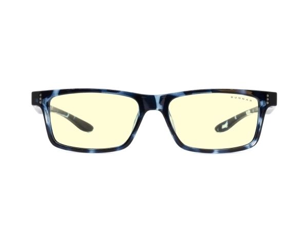 Gunnar Optiks Cruz Kids Large, Unisex, Rektandel, Klassisk, Sort, Blå, Nylonpolymer, Ravfarvet