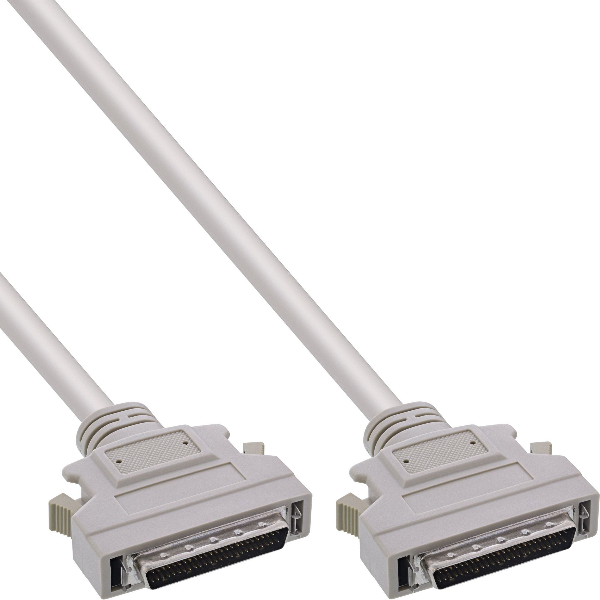 Inline Scsi Ii Kabel, 50Pol Mini Sub-D Stecker / Stecker, 2M, Beige, 2 M, Stecker/Stecker, Gold, 170 Mm, 240 Mm