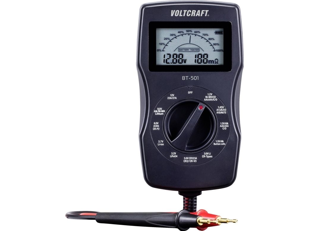 Voltcraft - Batterietester Bt-501 Messbereich (Batterietester) 1,2 V, 1,5 V, 3 V, 6 V, 3,7 V, 9 V, 12 4053199930128 - Image 3