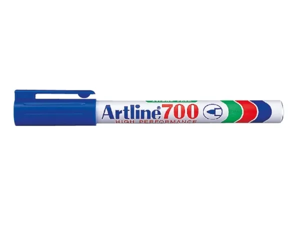 Marker Artline® 700 permanent blå 0,7mm - (12 stk.) | Skrivredskap - Märkpennor - Permanent Marker | GameStuff