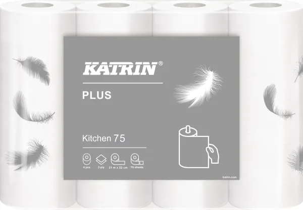 Küchenrolle Katrin 225960 Plus 'Kitchen 75', Packung Mit 32 Rollen