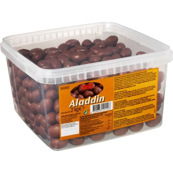 Toms Aladdin 2 kg i plastbøtte | Catering - Godis, snacks och choklad - Swallow | GameStuff