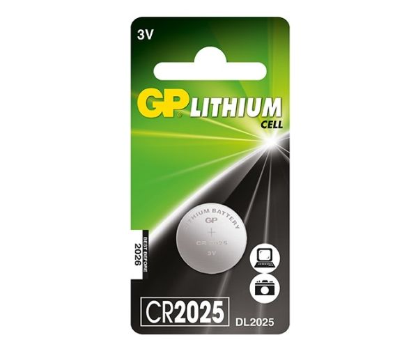 Gp Batteries Lithium Cell Cr2025, Einwegbatterie, Cr2025, Lithium, 3 V, 1 Stück(E), Edelstahl