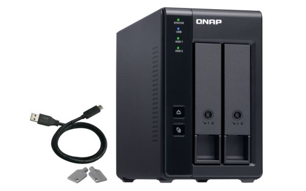 Qnap Tr-002 - Harddisk-Array - 2 Bays (Sata-600) - Usb 3.1 Gen 2 (Ekstern)