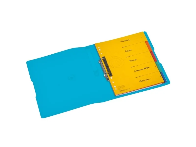 Herlitz Ringbind Easy Orga To Go, A4, 2-Ring, Blå Transparent D-Combi Mekanisme, Rygbredde: 38 Mm, Fyldningshøjde: 25 Mm (11205762)