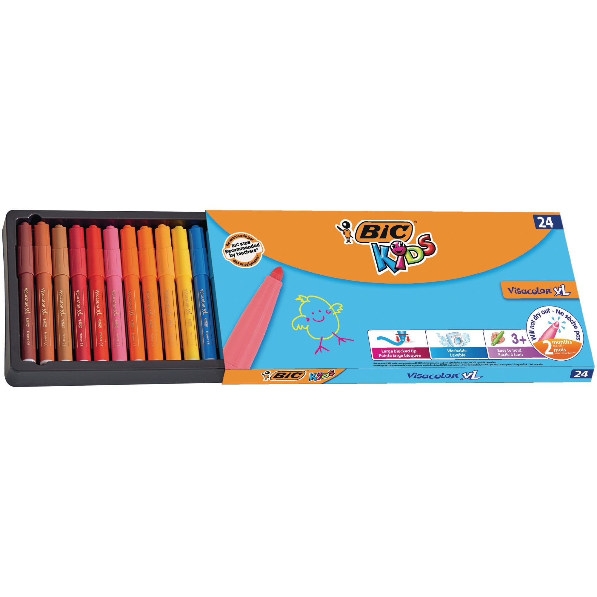 Visa Color Tusch - Tykkelse 3 Mm - Assorterede Farver - 24 Stk.