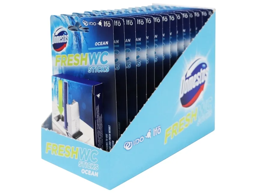 Toalettfrisker Domestos WC Sticks Ocean Fresh Fast med Parfume till IFÖ WC Blå,5 stk/pk | VVS Artiklar - Badrum - Tillbehör för toalett | GameStuff