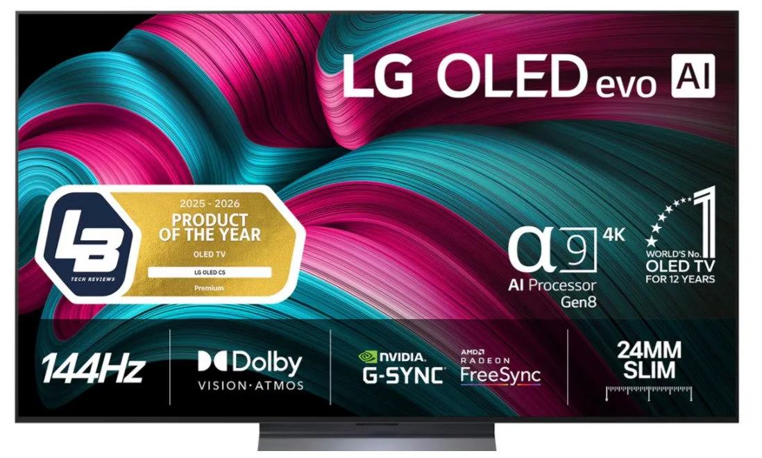 LG OLED evo AI 65 4K TV OLED65C54 (2025), 3840 x 2160 pixels, Smart TV, Wi-Fi, Sort