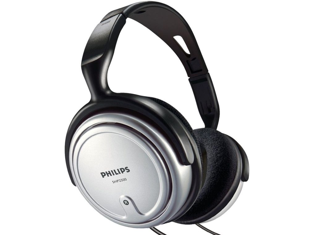 Philips Tv-Kopfhörer Shp2500/00, Kabelgebunden, 15 - 22000 Hz, Musik, Kopfhörer, Schwarz, Silber