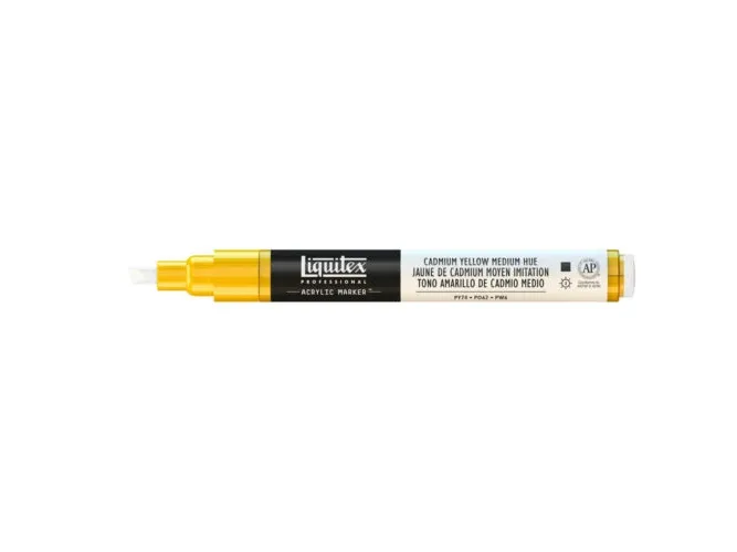Liquitex Acrylic Marker, Gul, Svart, Gul, 2 mm, 1 styck | Skola & Hobby - Konstmaterial - Markörer | GameStuff