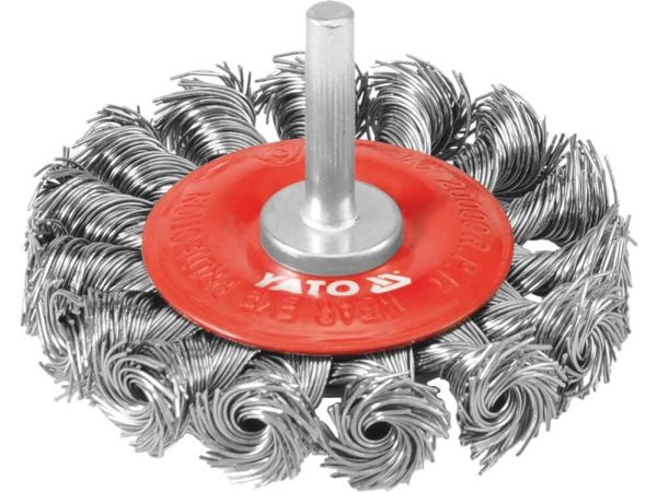 Yato hjulbørste med 75 mm splejset trådskaft YT-4759