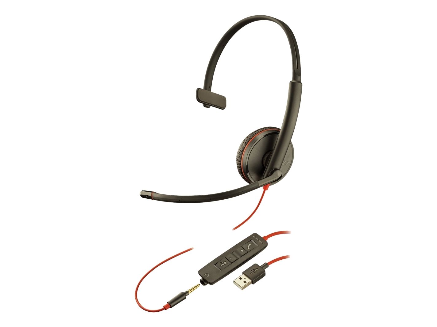 Poly Blackwire C3215 - 3200 Series - Headset - På Øret - Kablet - Usb, 3,5 Mm Jackstik