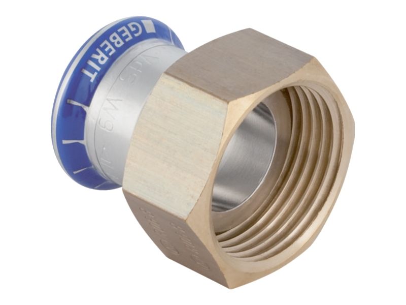 Mapress Rustfrit, 28 mm x 1", overgang med omlber - Geberit