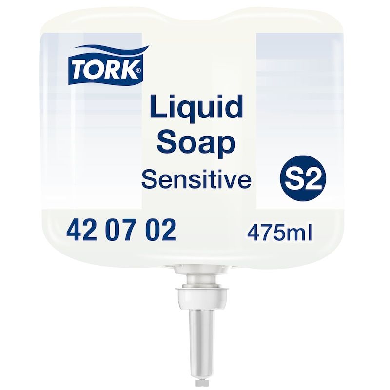 Tork Sensitive Flytande Tvål Mini S2 Premium, mild, parfymfri vit 475 ml - (8 st. x 475 ml) | Hudvård - Kroppsvård - Handtvål | GameStuff