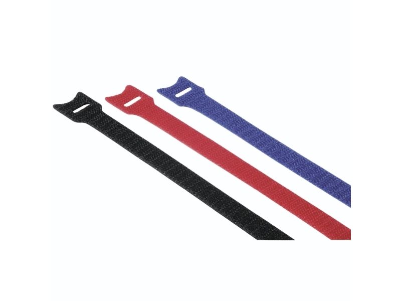 Hama 00221005, Krog og løkke kabelbinder, Nylon, Sort, Blå, 3,5 cm, 145 mm, 12 mm