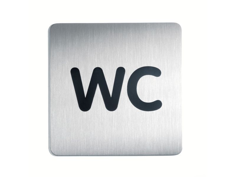 Schild Quadratisch "Wc" Toilette