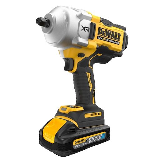 Akku-Schlagschrauber 1/2", 1626 Nm Mit Gummiabdeckung 18V Li-Lon 2X5.0Ah Powerstack Dewalt [Dcf961h2g-Qw]