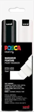 POSCA PC-17K set med svart och vitt | Skrivredskap - Märkpennor - Permanent Marker | GameStuff