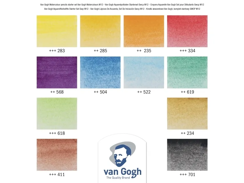Van Gogh Watercolour pencil starter set 12 colours | Skola & Hobby - Konstmaterial - Pennor | GameStuff