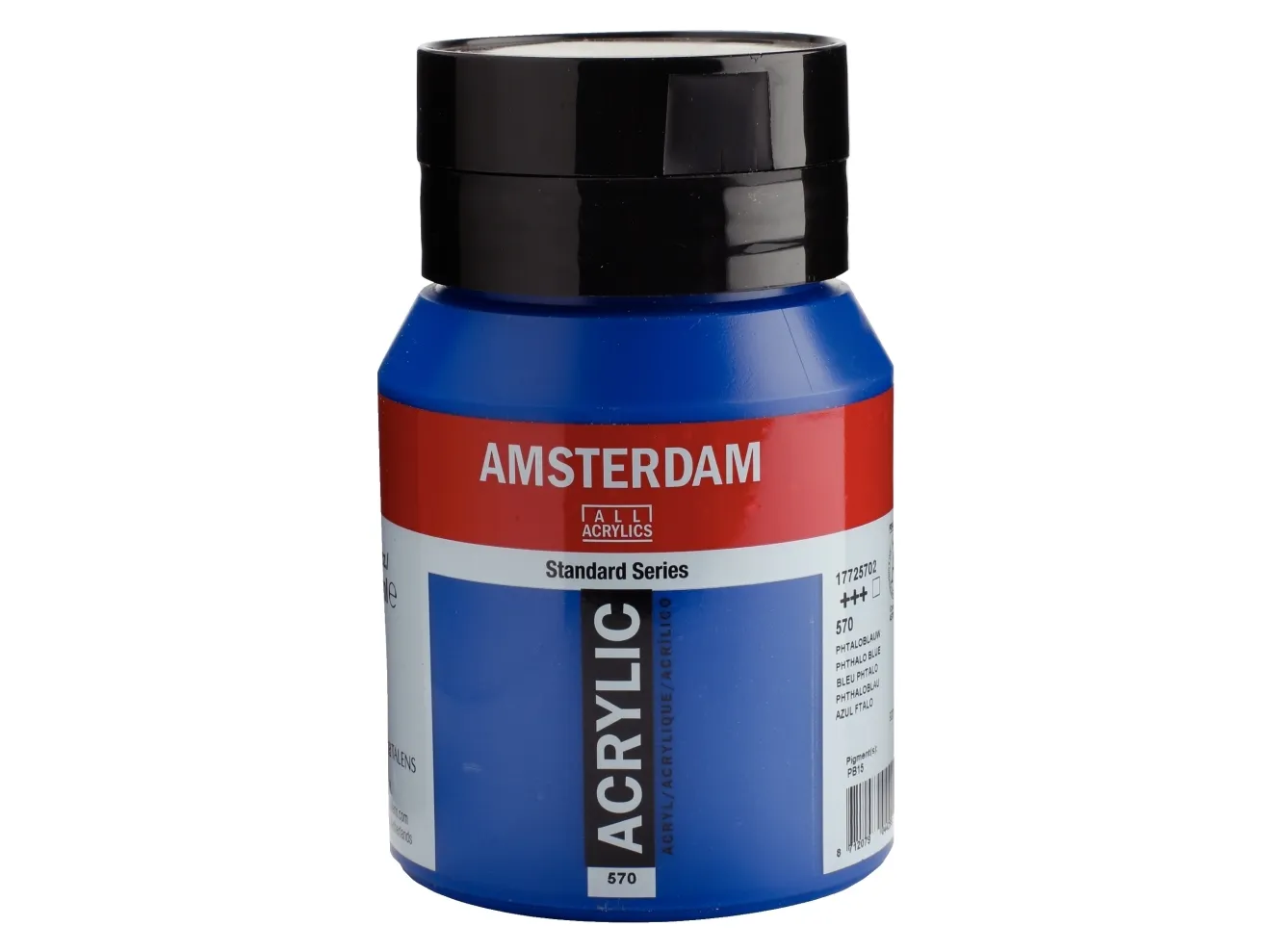 Amsterdam Standard Series Akrylglas 500 ml Phthalo Blue 570 | Skola & Hobby - Konstmaterial - Akryl & Akvareller | GameStuff