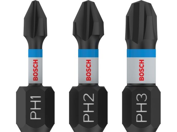 Bosch Bitset Ph1-Ph2-Ph3 Impact 25Mm 3 Stück