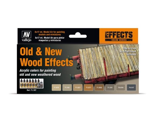 Vallejo 71187 Model Air Farbset, Alt/Neu Effekt Holz, 8x17 ml - Bild 6