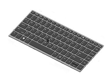Hp - Notebooks Udskiftningstastatur - Bagbelyst - Tysk - For Zbook 14U G5 Mobile Workstation, 14U G6 Mobile Workstation