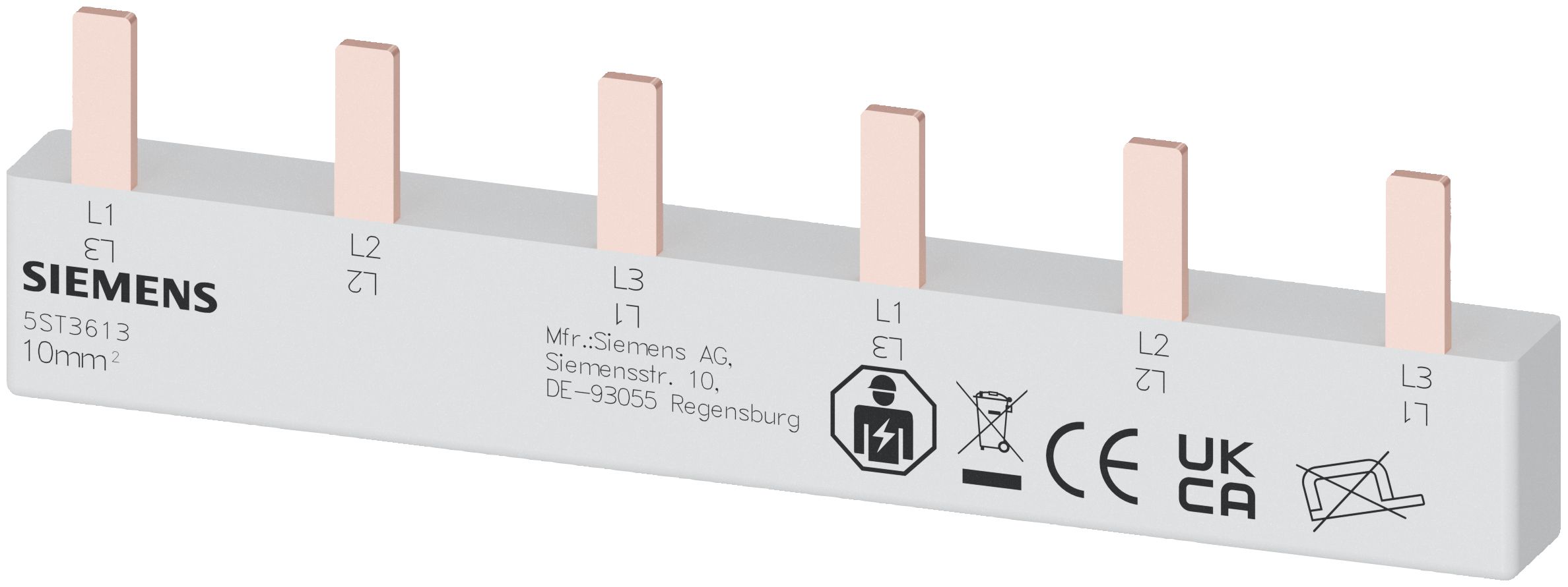 Pin Samleskinne 10Mm², 2X3ph