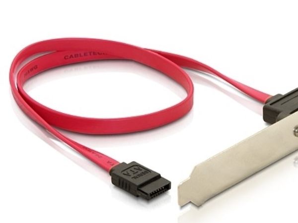 Delock Slotbracket 1X Esata Port External, 0,5 M, Esata, Rot