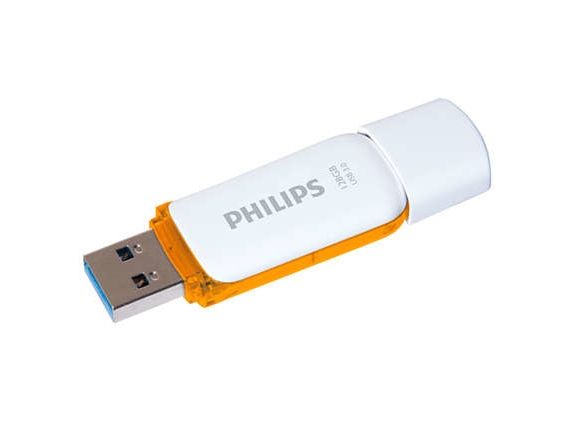 Philips Fm12fd75b/00, 128 Gb, Usb Typ-A, 3.2 Gen 1 (3.1 Gen 1), Kappe, 8 G, Orange, Weiß